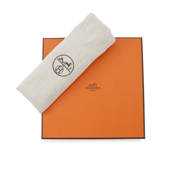 HERMES Bandouliere Sangle Cordage Size 1"/29.5" Swift Leather/Canvas Blue Az... - Picture 8 of 8